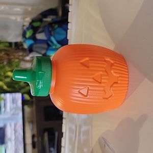 Vintage Halloween Pumpkin Blow Mold Water Juice Container Bottle
